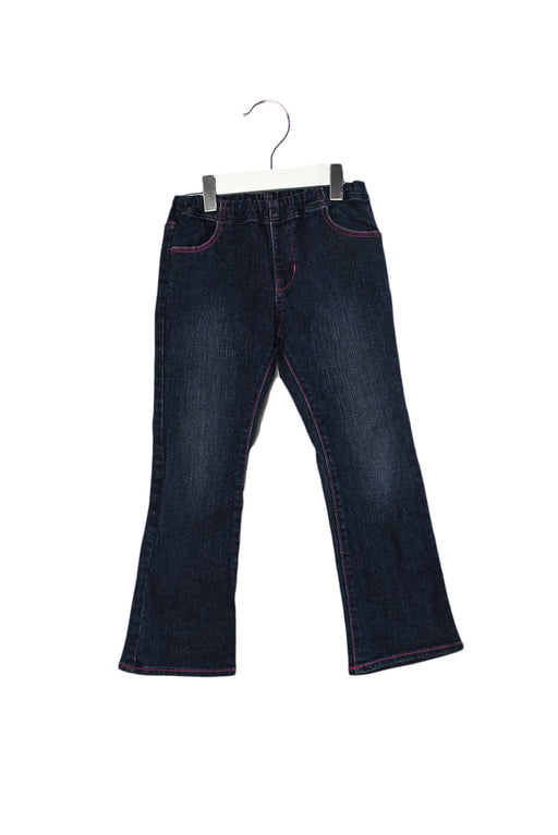 A Navy Jeans from Miki House in size 4T for girl. (Front View)