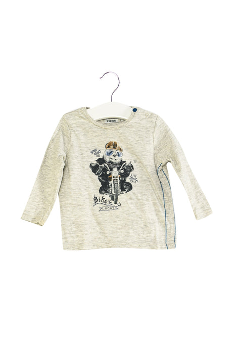 A Grey Long Sleeve Tops from IKKS in size 6-12M for boy. (Front View)