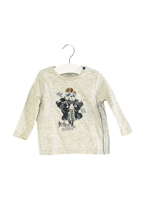 A Grey Long Sleeve Tops from IKKS in size 6-12M for boy. (Front View)