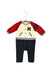 A Navy Long Sleeve Jumpsuits from Miki House in size 3-6M for boy. (Front View)