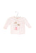 A Pink Long Sleeve Tops from Bébé by Minihaha in size 0-3M for girl. (Front View)