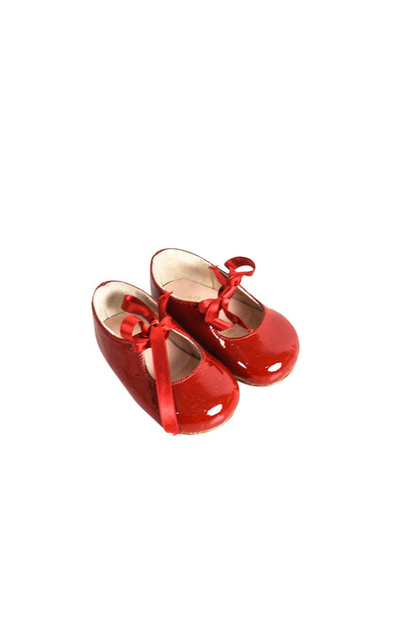 A Red Flats from Vevian in size 6-12M for girl. (Front View)