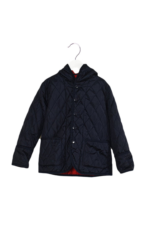 A Navy Puffer/Quilted Jackets from Comme Ca Ism in size 5T for neutral. (Front View)