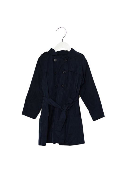 A Navy Coats from Jacadi in size 4T for girl. (Front View)