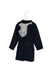 A Navy Coats from Jacadi in size 4T for girl. (Back View)