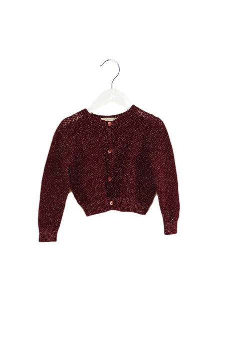 A Burgundy Cardigans from Bonpoint in size 3T for girl. (Front View)