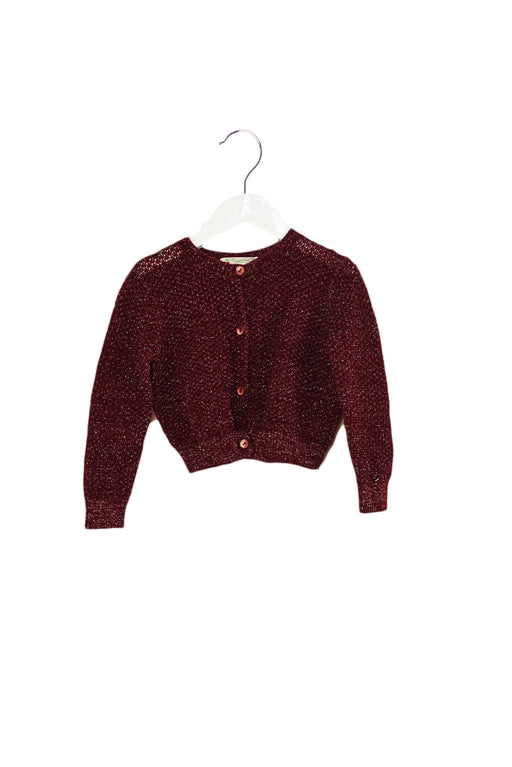 A Burgundy Cardigans from Bonpoint in size 3T for girl. (Front View)