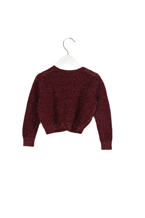 A Burgundy Cardigans from Bonpoint in size 3T for girl. (Back View)