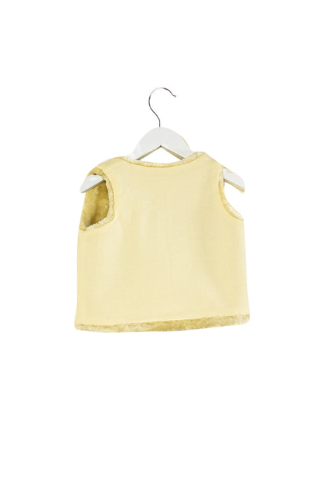 A Ivory Vests from Petit Bateau in size 12-18M for girl. (Back View)
