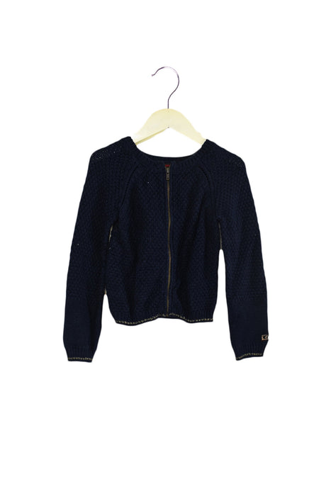 A Navy Cardigans from Catimini in size 4T for girl. (Front View)