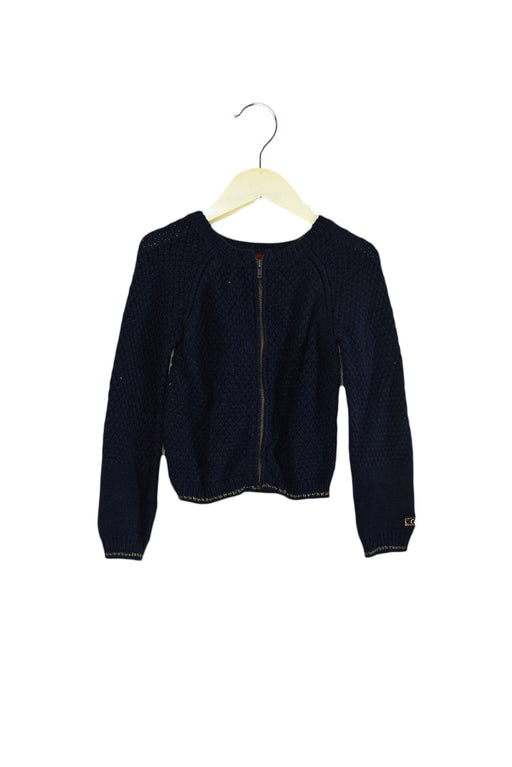 A Navy Cardigans from Catimini in size 4T for girl. (Front View)