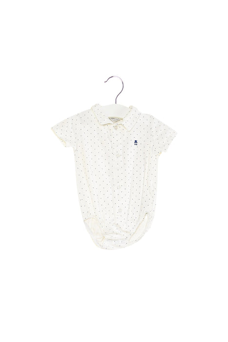 A White Short Sleeve Bodysuits from Mayoral in size 3-6M for boy. (Front View)