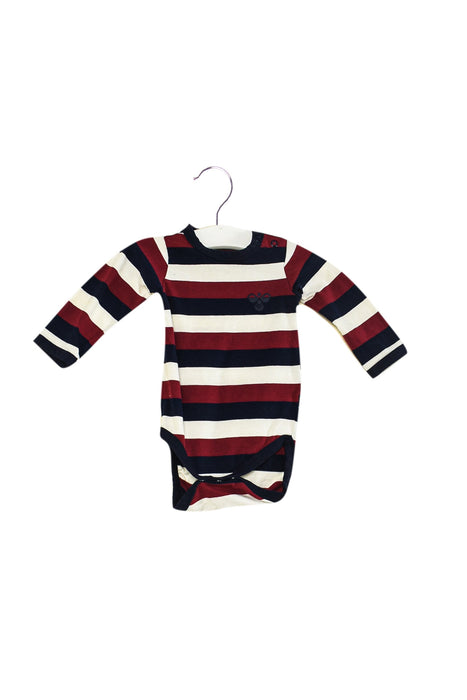 A Navy Long Sleeve Bodysuits from hummel in size 0-3M for neutral. (Front View)