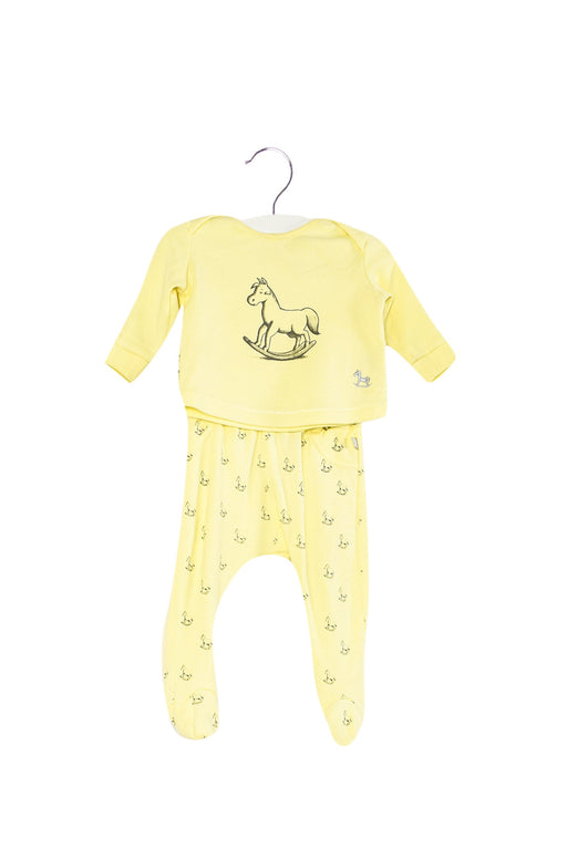 A Yellow Pyjama Sets from The Little Tailor in size 0-3M for boy. (Front View)