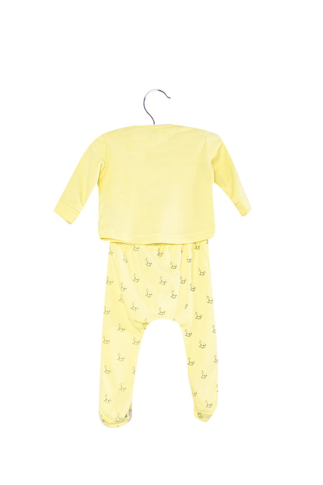 A Yellow Pyjama Sets from The Little Tailor in size 0-3M for boy. (Back View)