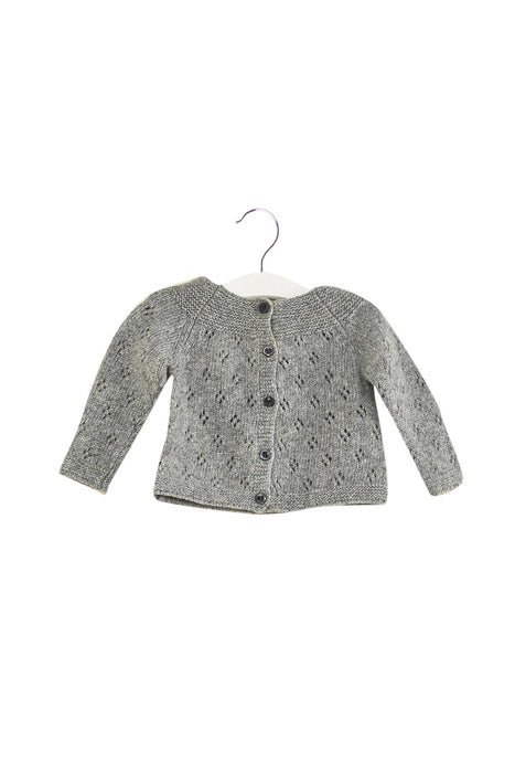 A Grey Cardigans from Noa Noa Miniature in size 0-3M for girl. (Front View)