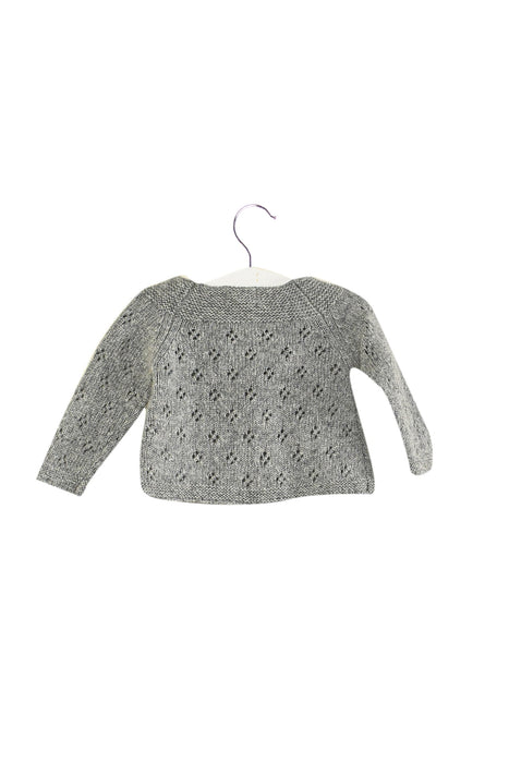 A Grey Cardigans from Noa Noa Miniature in size 0-3M for girl. (Back View)