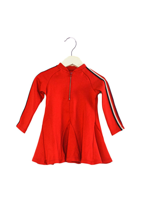 A Red Long Sleeve Dresses from Catimini in size 2T for girl. (Front View)