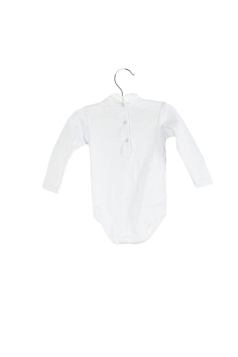A Blue Long Sleeve Bodysuits from Purete du... Bebe in size 6-12M for girl. (Back View)