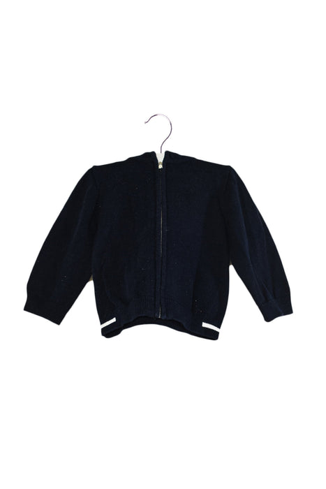 A Navy Cardigans from Jacadi in size 6-12M for boy. (Front View)