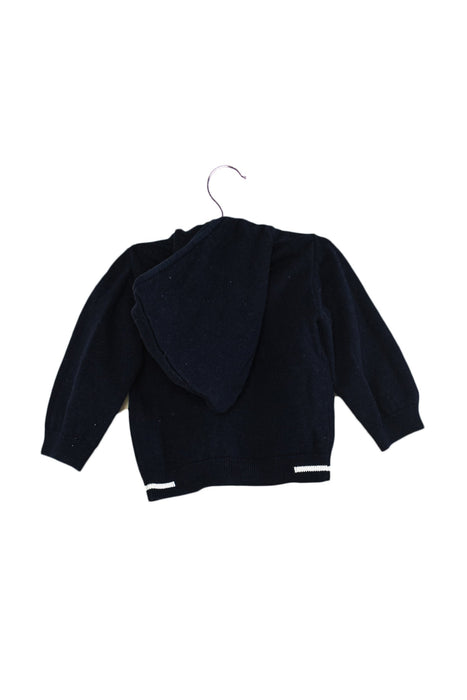 A Navy Cardigans from Jacadi in size 6-12M for boy. (Back View)