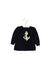 A Navy Crewneck Sweatshirts from Ralph Lauren in size 6-12M for girl. (Front View)