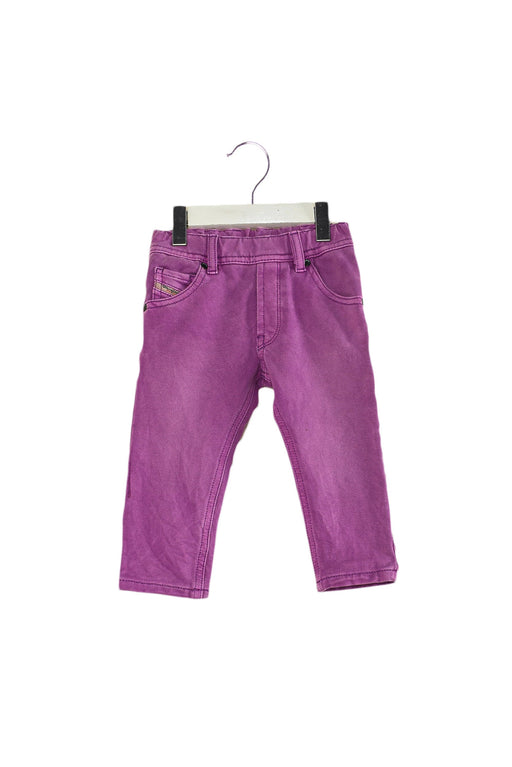A Purple Jeans from Diesel in size 6-12M for girl. (Front View)