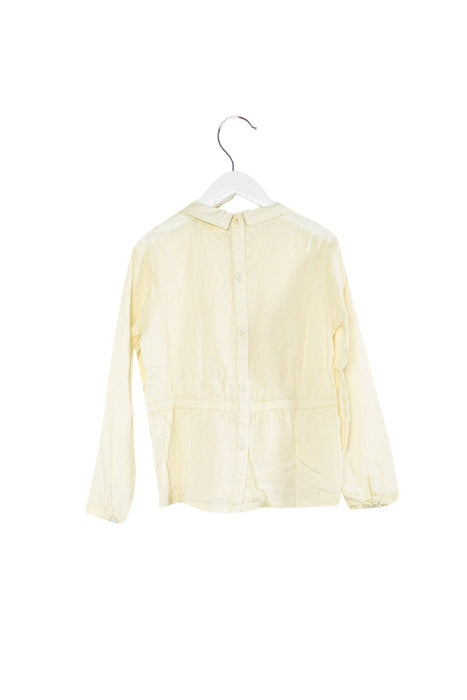 A Ivory Long Sleeve Tops from Arsène et les pipelettes in size 6T for girl. (Back View)