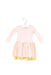 A Pink Long Sleeve Bodysuits from Seed in size 3-6M for girl. (Front View)