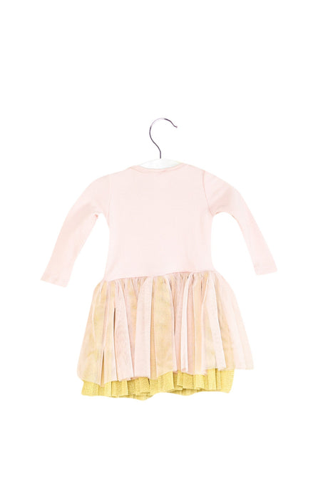 A Pink Long Sleeve Bodysuits from Seed in size 3-6M for girl. (Back View)