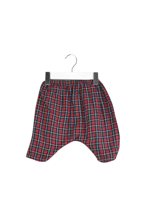 A Red Casual Pants from Bout'Chou in size 0-3M for boy. (Front View)