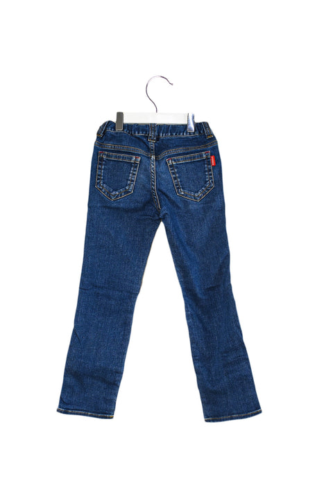 A Blue Jeans from Miki House in size 5T for girl. (Back View)