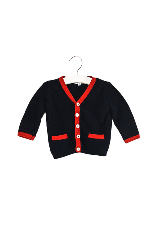 A Navy Cardigans from Jacadi in size 3-6M for boy. (Front View)