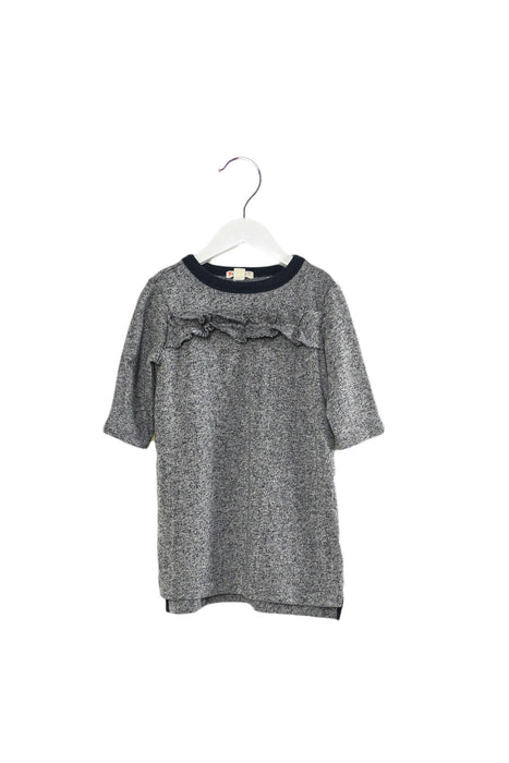 A Grey Sweater Dresses from Crewcuts in size 3T for girl. (Front View)
