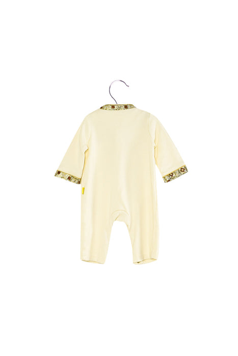 A Ivory Long Sleeve Jumpsuits from Mides in size 3-6M for boy. (Back View)