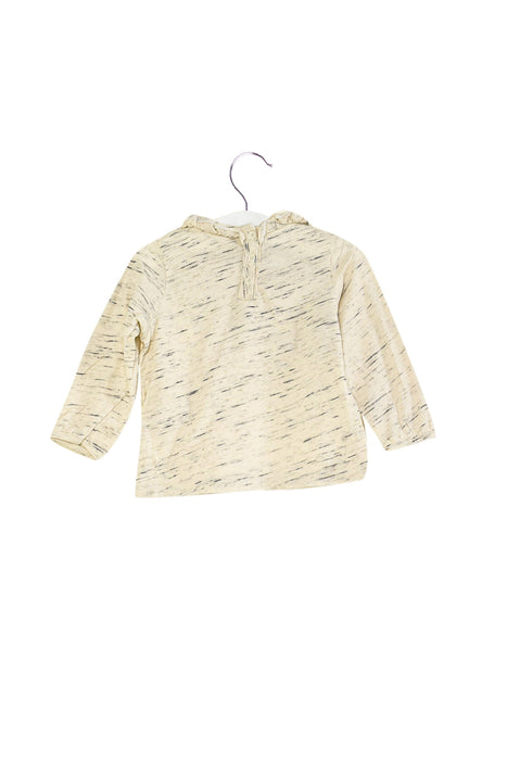 A Grey Long Sleeve Tops from Petit Bateau in size 6-12M for girl. (Back View)