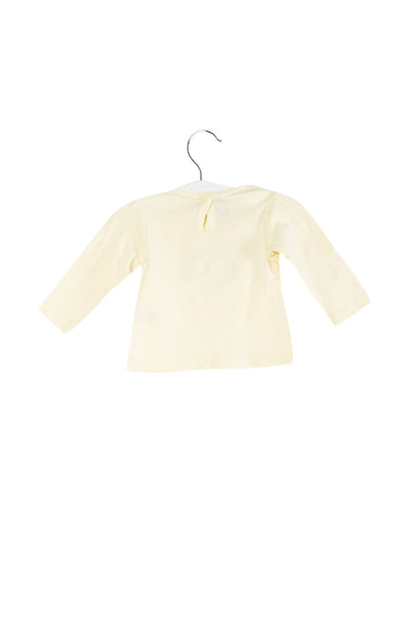 A Ivory Long Sleeve Tops from Petit Bateau in size 3-6M for girl. (Back View)