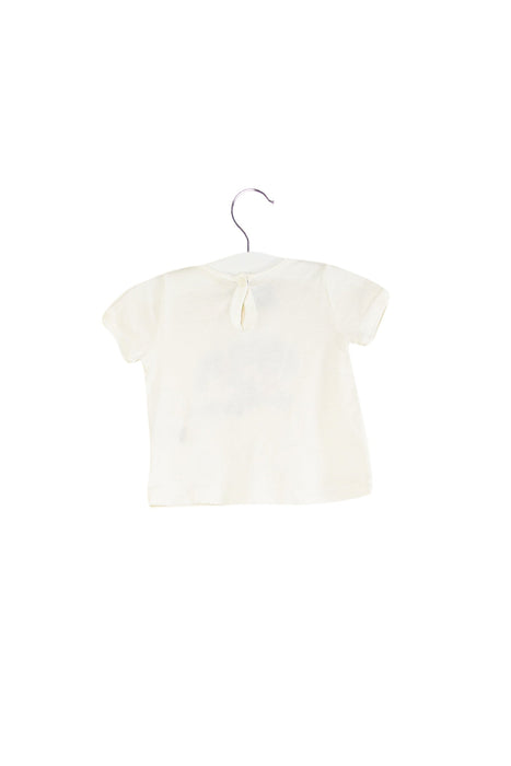 A White Short Sleeve T Shirts from Petit Bateau in size 3-6M for girl. (Back View)