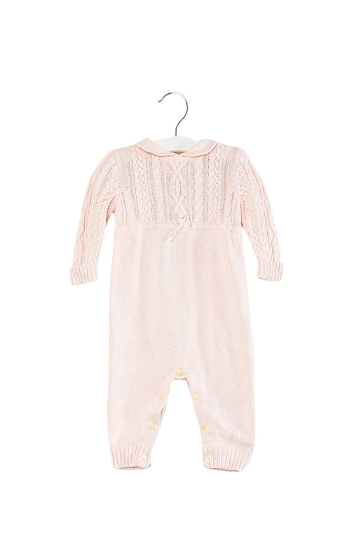 A Pink Long Sleeve Jumpsuits from Ralph Lauren in size 6-12M for girl. (Front View)
