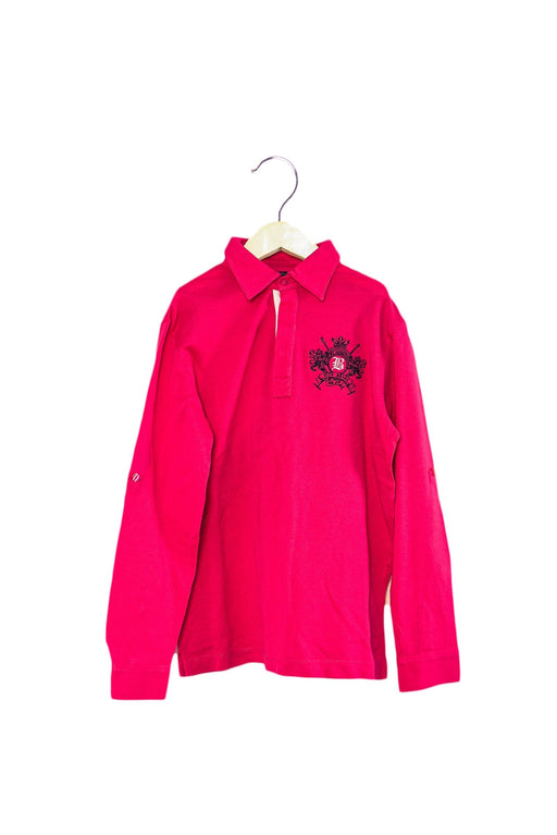 A Pink Long Sleeve Polos from Nicholas & Bears in size 10Y for boy. (Front View)
