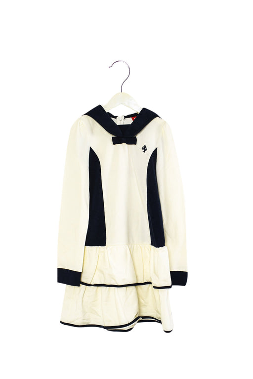 A White Long Sleeve Dresses from Ferrari in size 10Y for girl. (Front View)