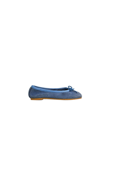 A Blue Flats from Jacadi in size 18-24M for girl. (Back View)