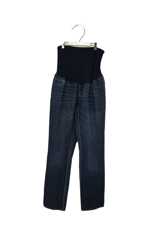 A Navy Jeans from Indigo Blue in size M for maternity. (Front View)