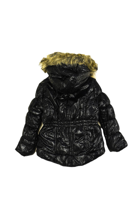 A Black Puffer/Quilted Jackets from Catimini in size 4T for girl. (Back View)