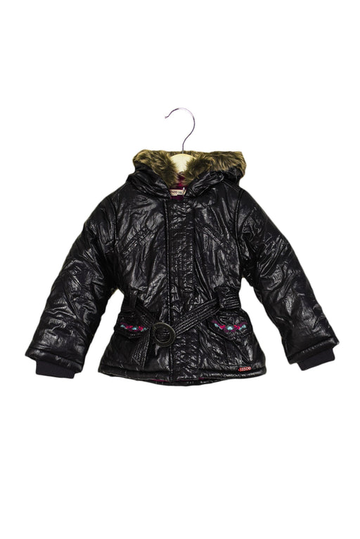 A Grey Puffer/Quilted Jackets from Kenzo in size 4T for girl. (Front View)