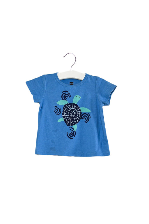 A Blue Short Sleeve T Shirts from Tea in size 6-12M for girl. (Front View)