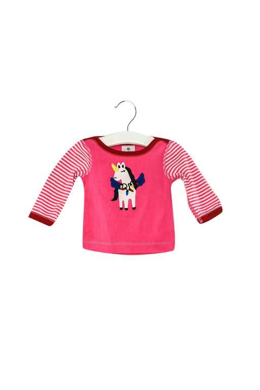 A Pink Long Sleeve Tops from Hanna Andersson in size 0-3M for girl. (Front View)