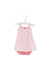 A Pink Sleeveless Bodysuits from Petit Bateau in size 3-6M for girl. (Front View)