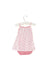 A Pink Sleeveless Bodysuits from Petit Bateau in size 3-6M for girl. (Back View)