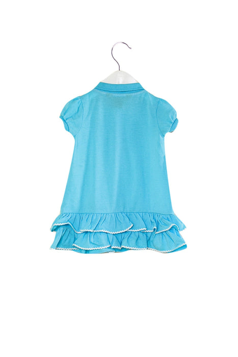 A Blue Short Sleeve Dresses from Ralph Lauren in size 6-12M for girl. (Back View)